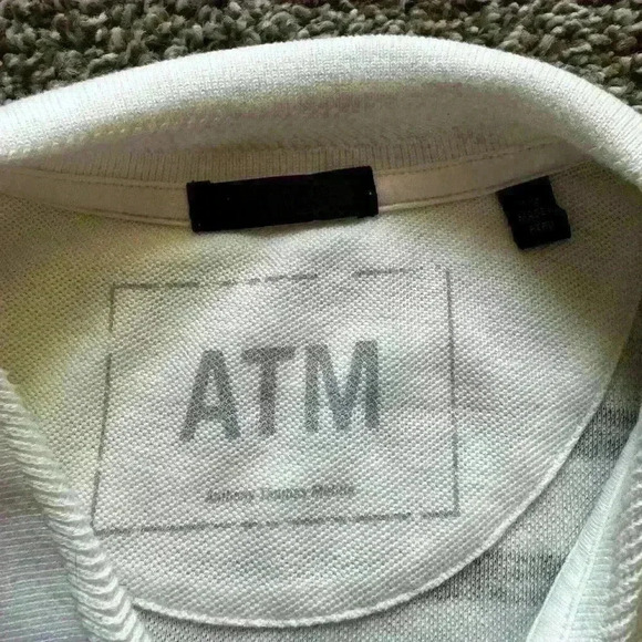 ATM Anthony Thomas Melillo Striped Polo Size Medium - Picture 3 of 4